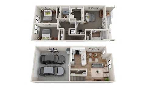 Three Bedroom Two and a Half Bath